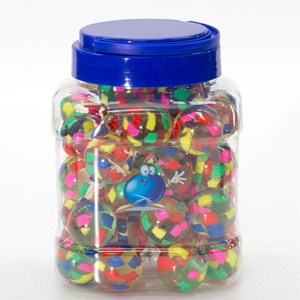 Juguetes Deportivos para Niños con Diseño Visual Atractivo, Pelotas de Goma Transparentes con Impresión, Sólidas y Rebotantes, 35 mm, 50 Unidades/Lata/Bote, Regalo - Product Image 2