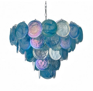 Caractéristiques du lustre à disques de verre LED pour le restaurant du hall de l'hôtel - Product Image 4