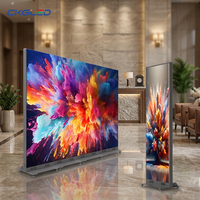 Affichage LED portable et pliable pour intérieur, écran d'affichage numérique, panneau d'affichage numérique, affiche LED ultra-mince HD P2.5 P1.86