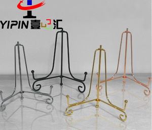 Supports métalliques écologiques modernes <span class=keywords><strong>en</strong></span> argent pour assiettes décoratives, présentoirs de livres, et chevalets élégants <span class=keywords><strong>en</strong></span> argent pour la maison - Product Image 4