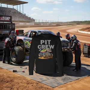 T-shirt à manches longues Monster Truck Pit Crew, chemise assortie pour la fête d'anniversaire en famille - Product Image 3