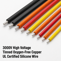 Cable de Silicona UL30056 de 15 AWG, 1.5mm², Calibre 15, Flexible, Estañado, OFC, 3000V, Alta Temperatura, para Baterías Lipo, RC, Robots Médicos