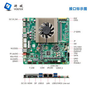 เมนบอร์ดอุตสาหกรรม Yentek Mini ITX 170x170 มม. รองรับเครือข่ายคู่ 6 SATA DDR5 ชิปเซ็ต SOC - Product Image 3