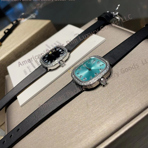 Reloj de Lujo con Diamantes Cuadrados para Mujer, Caja de Acero Inoxidable, Correa de Cuero, Reloj de Pulsera Elegante para Uso Diario y Fiestas - Product Image 6