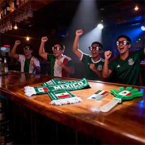 Kit de fournitures pour supporters 2026 en gros – Pack personnalisé Coupe du Monde de Football avec écharpe et lunettes pour supporters - Product Image 6