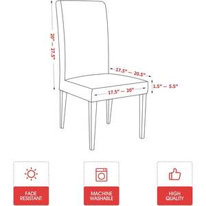 Holiday <b>Dining</b> Elegance 4PCS Stretchable Christmas <b>Chair</b> Slipcovers with Washable Protectors in Stock - Product Image 3