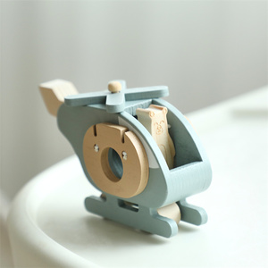 Trieur d'avion Montessori en <span class=keywords><strong>bois</strong></span> intelligent, jouet fait à la main pour bébé, sac éducatif pour enfants, bricolage unisexe - Product Image 2