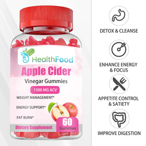 Gummies Détoxifiantes et Coupe-Faim pour Adultes à Prix de Gros – Complément Herbal Biologique au Vinaigre de Cidre de Pomme - Product Image 3