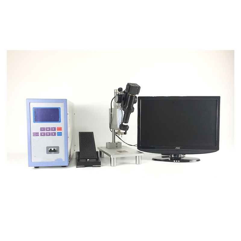 Электронный микроточечный сварочный аппарат для подключения проводов на некоторой металлической поверхности (депонированная металлическая пленочная контактная панель)