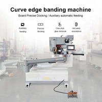 Máquina de Enchapado de Cantos Curvos Automática para Paneles de PVC, MDF y Tablero de Partículas, para Muebles de Oficina