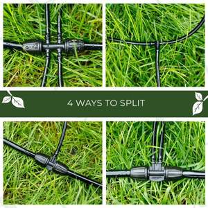 Kit de Sistema de Riego por Goteo Ajustable, PVC ABS Negro, 70L, para Jardín, Enfriamiento, Aspersor, Suministro Transfronterizo - Product Image 5