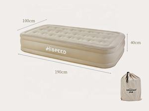 HISPEED-Cama de PVC plegable, colchón de aire de 40cm, cama individual o doble, para sala de estar o parque al aire libre - Product Image 2