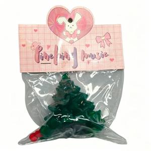ต้นคริสต์มาสสีเขียวขนาดเล็ก รูปทรงน่ารัก ทำจากวัสดุ TPR นุ่ม สำหรับเด็ก ของเล่นบีบคลายเครียดช่วงคริสต์มาส - Product Image 3