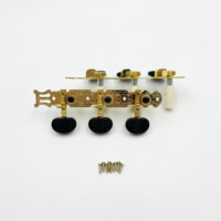 Guitar Accessories Classical Guitar Tuning Pegs Golden Black Wood Grain Plastic Tuners With Cylindrical String Winder