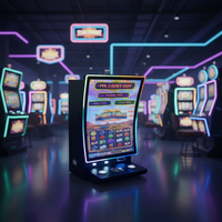 Vente de borne d'arcade verticale à écran tactile incurvé, machine de jeu d'adresse avec garantie d'un an, fabrication anglaise, en métal