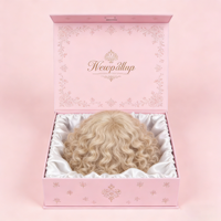 Boîte magnétique GOTOP Premium pour perruques avec doublure en velours doux et laminage mat, structure anti-poussière pour emballage cadeau d'extensions capillaires
