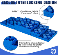 Blocs de nivellement pour camping-car, lot de 10, en PP robuste, étanches, conception emboîtable, poignée de transport facile, forme triangulaire, pour roues