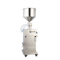 Remplisseuse pneumatique verticale semi-automatique Henwi à tête unique, machine de remplissage compacte de table pour bouteilles et bocaux dans une petite usine