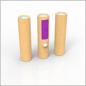 Custom Printing Packaging Paper <b>Box</b> Round Paper Tube With Child Proof Resistant Button Paper Cartridge Tube - Product Image 4