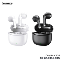 Écouteurs sans fil REMAX CozyBuds W26 pour la musique et les appels, BT 5.4, écouteurs TWS pour le sport et les jeux