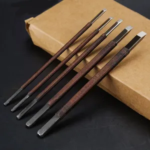 Industrial Grade Steel Leather Puncher 3/5/6/8/10/12mm Flat Head Home Sewing Tool Handmade Leather Craft with OEM Support