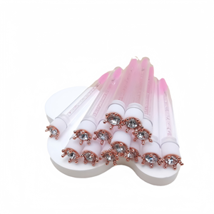 Corona di plastica perla diamante <span class=keywords><strong>piccola</strong></span> spazzola per ciglia finte con confezione a tubo individuale - Product Image 5