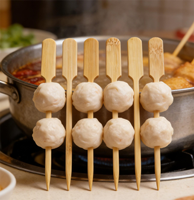 Brochettes de barbecue en bambou écologique à long manche, sûres, jetables, très économiques, bâtonnets Teppo à pointe acérée, insertion facile, pour marché nocturne