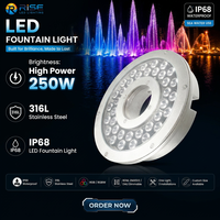 108W Anneau Étanche Rond DMX DC24V Piscine Cascade Multicolore En Acier Inoxydable 316L Sous-Marin Rgb Led Fontaine Lumières