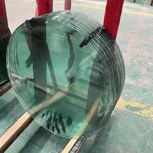 Пользовательские гладкие полированные края круглый стул коврик закаленное напольное стекло