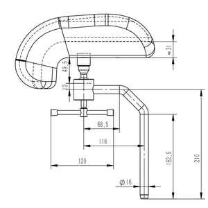 WEIYE yüksek kaliteli jinekoloji bacak tutucu işletim çıkış tezgahı paslanmaz çelik ayak destekçisi dinlenme - Product Image 6