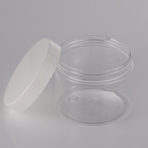 Tarro Transparente para Crema de Mascotas de 150 ml, 200 ml, 250 ml, Botella de Envase Cosmético Cilíndrica con Tapa de Rosca y Tapa Blanca - Product Image 1