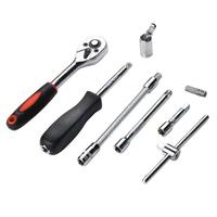 Kit de 46 Pièces 1/4" Outils Ménagers et Auto en Acier Très Vendu Clés à Douille et à Cliquet Ensemble d'Outils Manuels pour Réparation Automobile