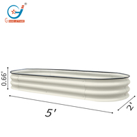 Kit de jardinière surélevée en métal galvanisé de 152 cm pour légumes et fleurs