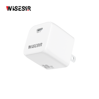 Chargeur rapide WISESIR 20W GaN PD 3.0, port unique Type-C 5V/3A 9V/2.22A 12V/1.67A, adaptateur secteur mural compact