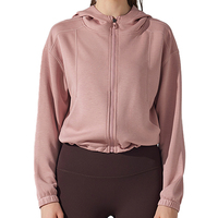 Sweat-shirts tendance pour femmes, coupe ample, manches longues, style athlétique, chauds, à fermeture éclair, pour l'automne