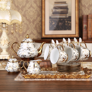 Ensemble complet de tasses et soucoupes en porcelaine royale européenne, écologiques, minimalistes, pour 6 personnes, pour le thé, la maison, le café, boîte cadeau - Product Image 2