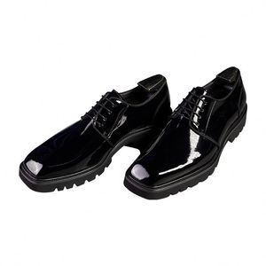 Nouvelles Chaussures Derby à Bout Carré pour Hommes, à Lacets, Semelle Épaisse, Rehaussantes, Décontractées et Habillées, en Cuir Brillant, Antidérapantes et Légères - Product Image 6