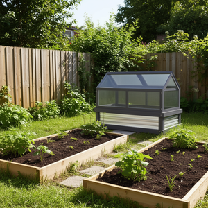 Mini-serre pour jardin, petits espaces, structure en bois, design moderne, utilisation extérieure - Product Image 2