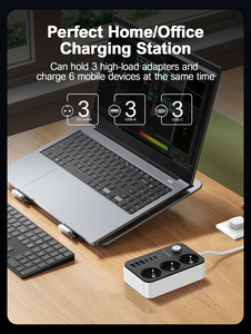 Ldnio se3631c 20W EU Ổ cắm điện 3 USB-A + 3 USB-C cổng mở rộng ổ cắm với 2m cáp nhà máy giá bán buôn - Product Image 4