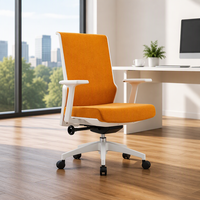 Chaise de bureau de direction moderne avec réglage de la hauteur, pivotante, ergonomique, en tissu, pour usage domestique ou professionnel