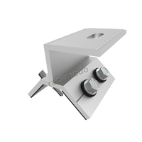 Rackmodo - Pince de fixation de toit en aluminium et acier inoxydable anodisé, résistante au sel et aux vents forts, pour montage solaire à joint debout, installation rapide