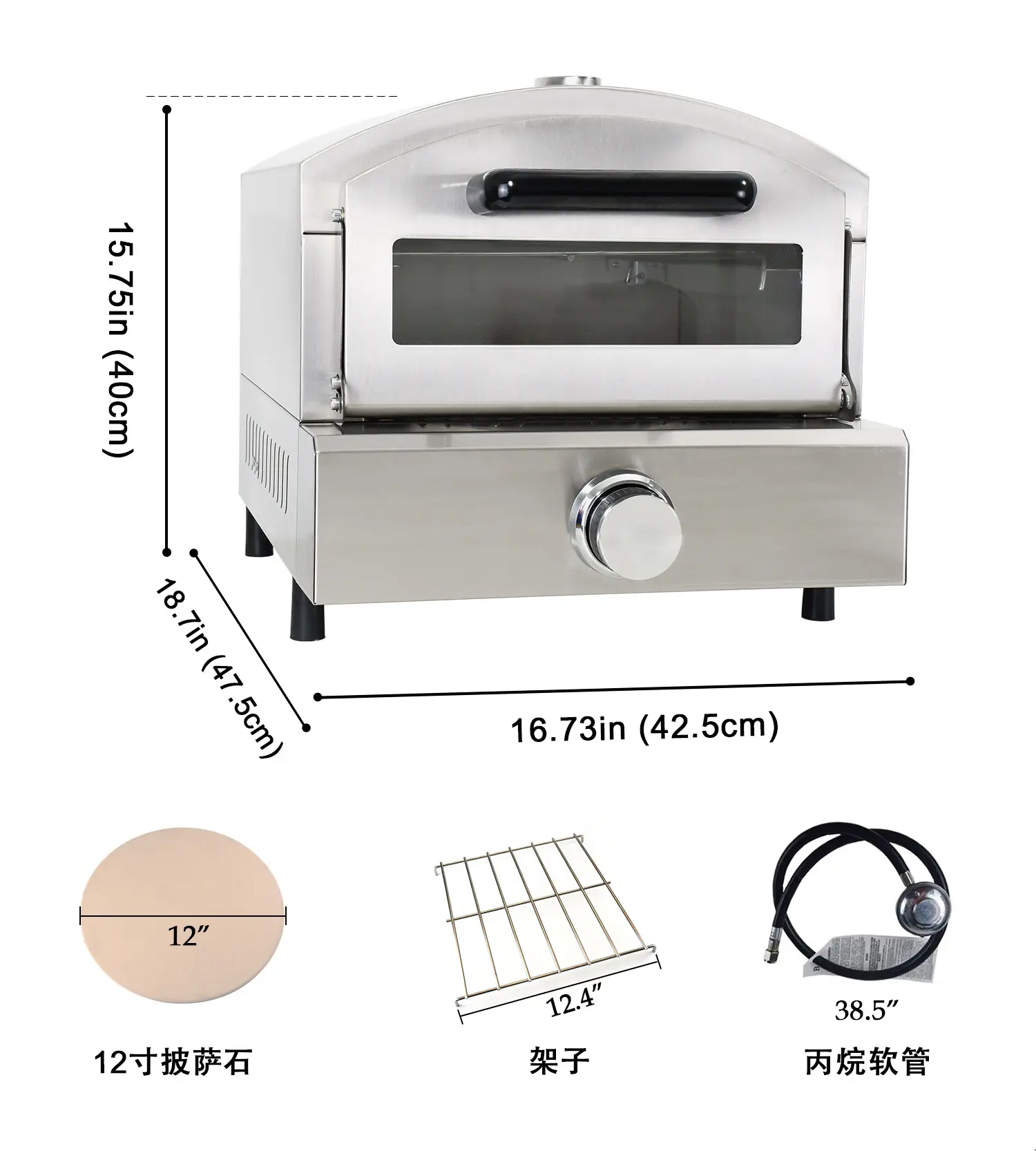 Oven Gas Kitchen Gas Range Stainless Steel Free Standing Oven Bread Pizza Baking Stove Cooking Appliances