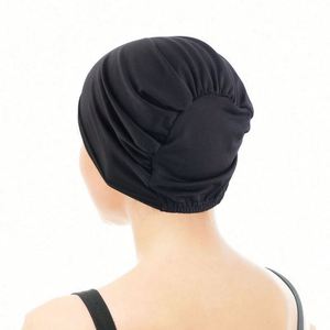 Turbantes Suaves y Elásticos para la Cabeza, Hijab de Color Sólido, Gorro Elástico Tipo Domo para Viajes y Playa - Product Image 2