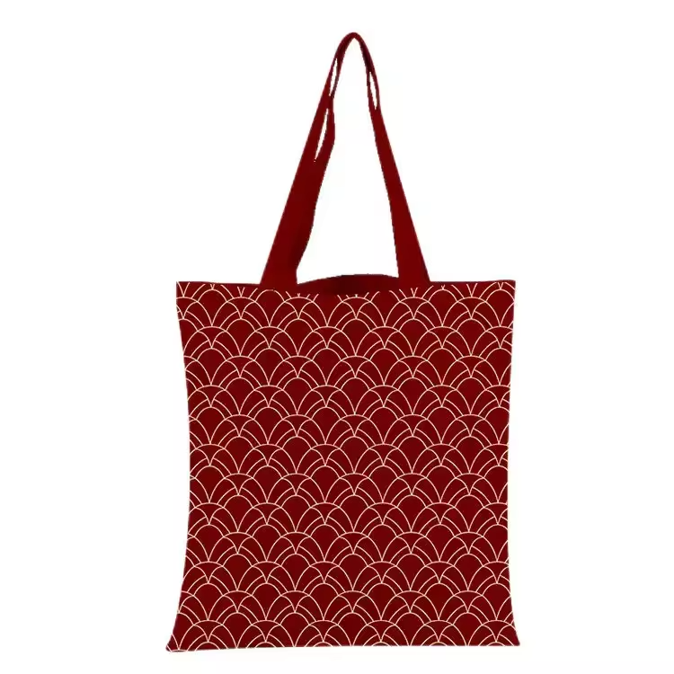 Customizable Organic Cotton Tote Bags Reusable Eco-friendly Canvas Shopping Bag with Cartoon Printed Pattern