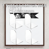 Support de menu de table pliable, rotatif, amovible, moderne, écologique, en acrylique A4, type T, personnalisé, léger