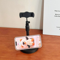 Support de téléphone portable et tablette de bureau à double position, rotatif multifonction pour diffusion en direct et vidéo, idéal pour les applications mains libres