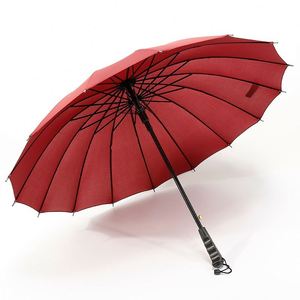 Custom Promotional Modern Anti-Storm Sturdy Business Advertising Rain Sun Dual-Use 16-Rib Straight Rod Three-folding Umbrella - Product Image 1
