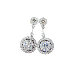 4CT Brilliant <b>Moissanite</b> Drop Earrings 925 Sterling Silver D Color Green Red Gemstones Luxury Fine <b>Jewelry</b> for Women Party Gift - Product Image 4