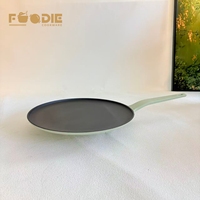 Wajan Penggorengan Titanium Enamel Besi Cor Ringan Berkualitas Tinggi, Wajan Tawa, Wajan Pancake Bulat, Wajan Crepe, Wajan Panggangan Teppanyaki