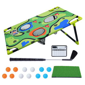 Ensemble de jeu de golf en plastique pour enfants, jouets de golf d'intérieur et d'extérieur, comprenant une crosse de golf réglable, 12 balles et un tableau de scores - Product Image 4